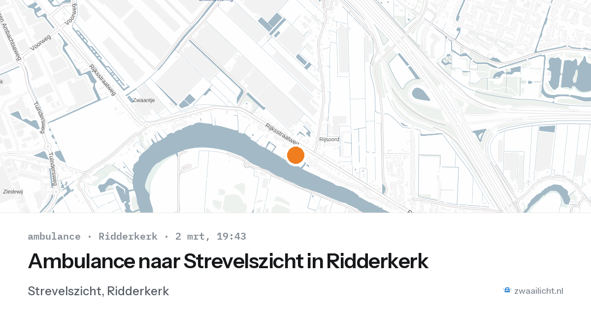 Ambulance naar Strevelszicht in Ridderkerk — 2 mrt 2026