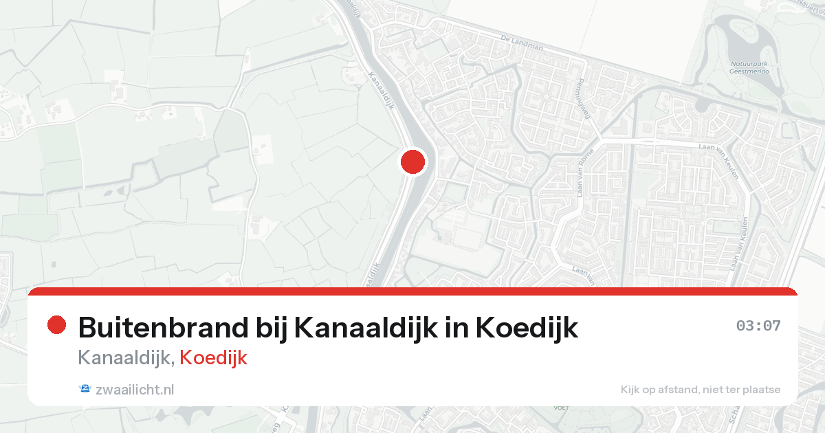Buitenbrand bij Kanaaldijk in Koedijk — 17 aug 2026
