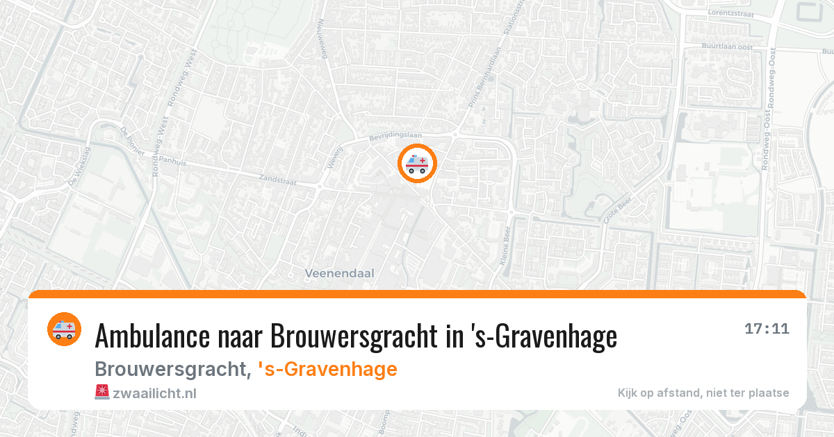 Ambulance naar Brouwersgracht in 's-Gravenhage — 13 mrt 2026