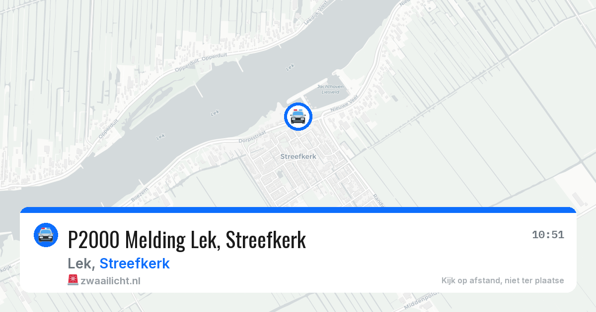 P2000 Melding Lek, Streefkerk — 1 jul 2026