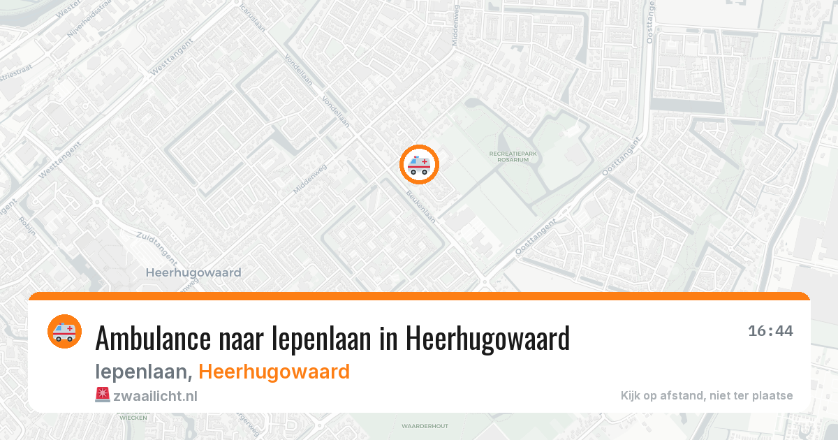Ambulance naar Iepenlaan in Heerhugowaard — 3 mei 2026