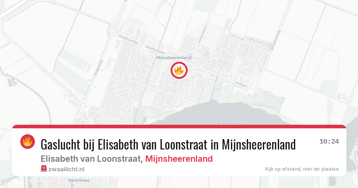 Gaslucht bij Elisabeth van Loonstraat in Mijnsheerenland — 16 apr 2026