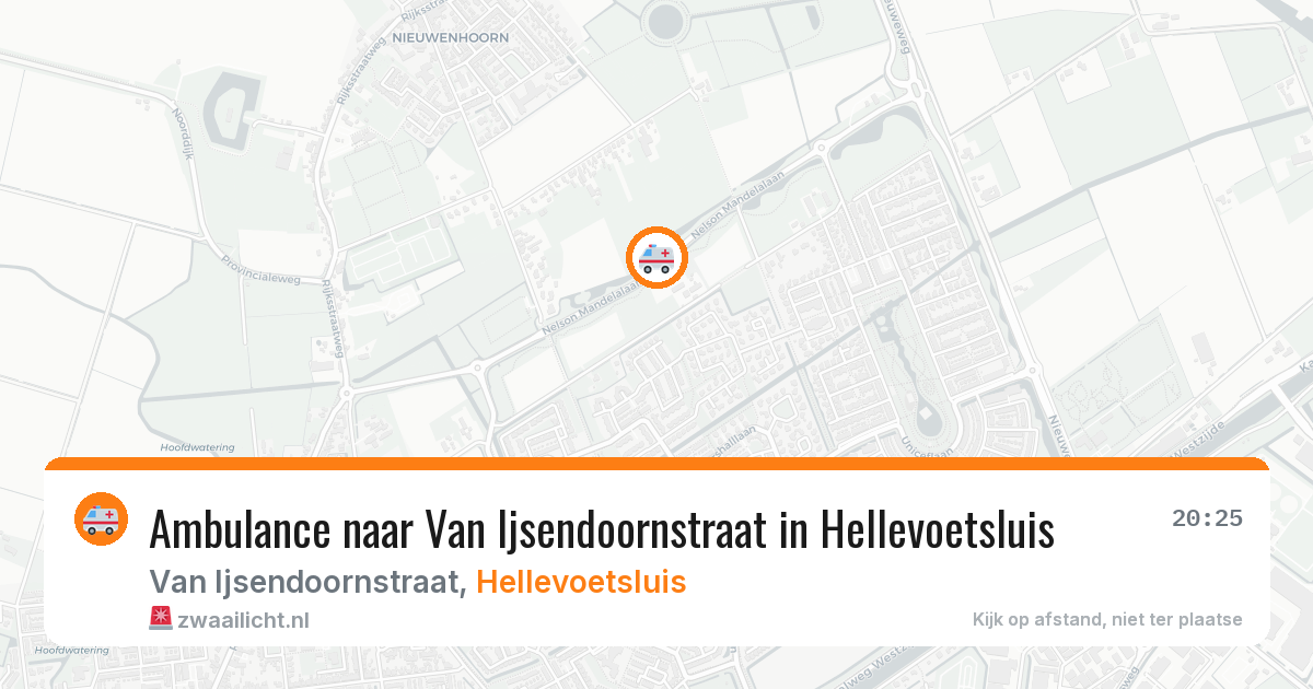 Ambulance naar Van Ijsendoornstraat in Hellevoetsluis — 28 jul 2026