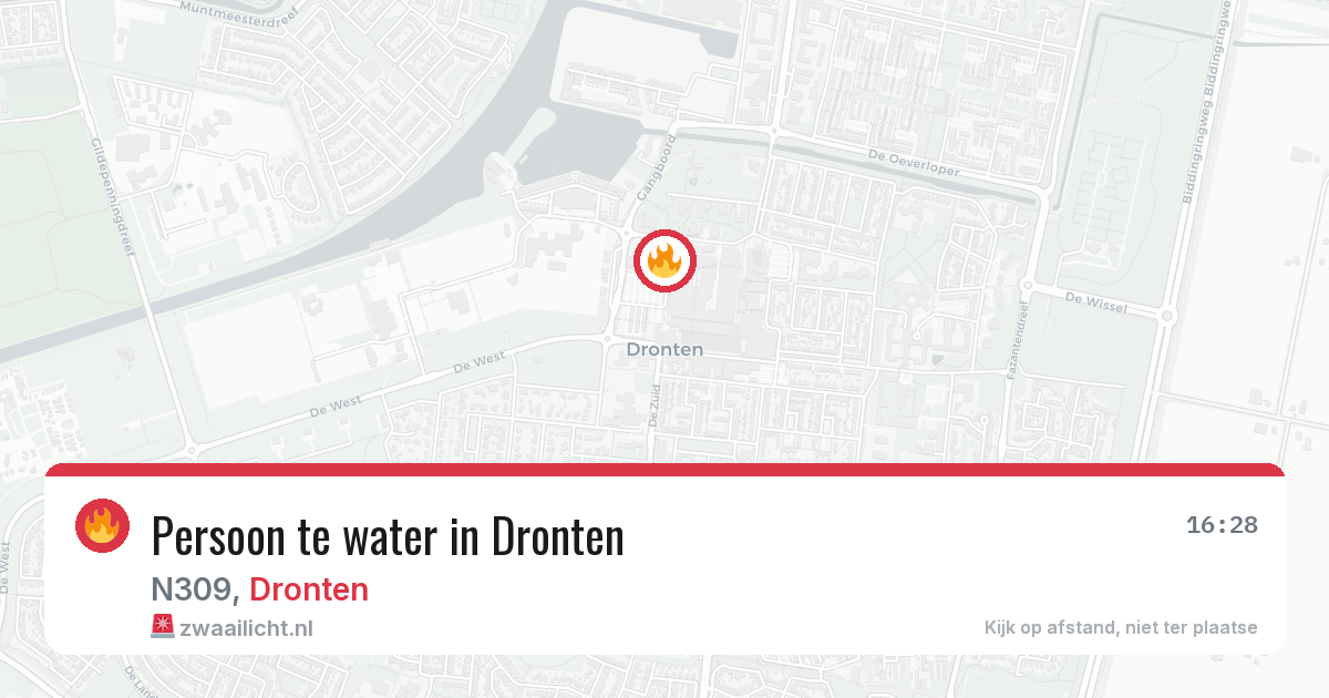 Persoon te water in Dronten — 25 apr 2026
