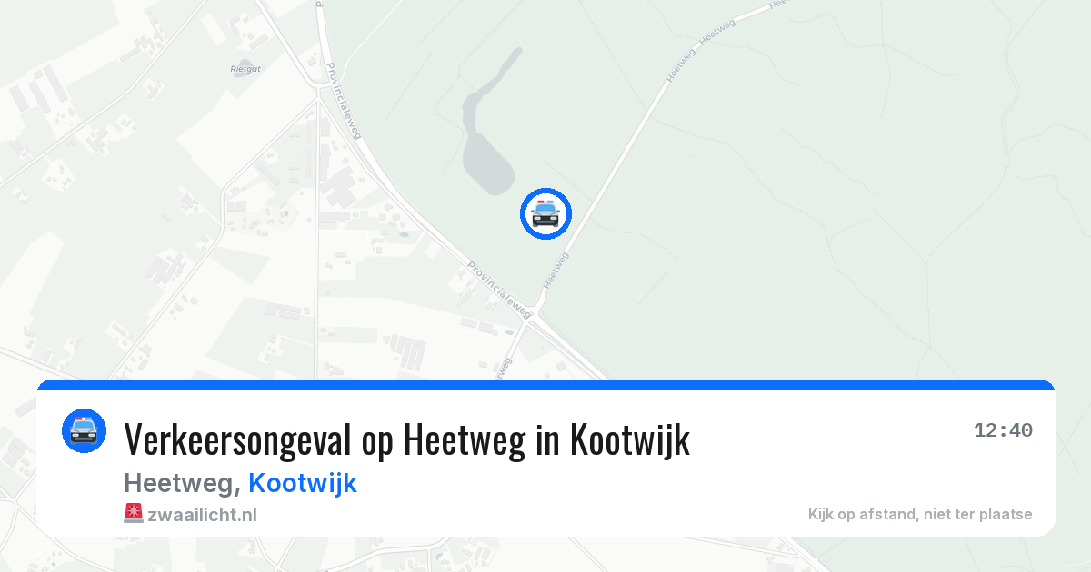 Verkeersongeval op Heetweg in Kootwijk — 22 mrt 2026