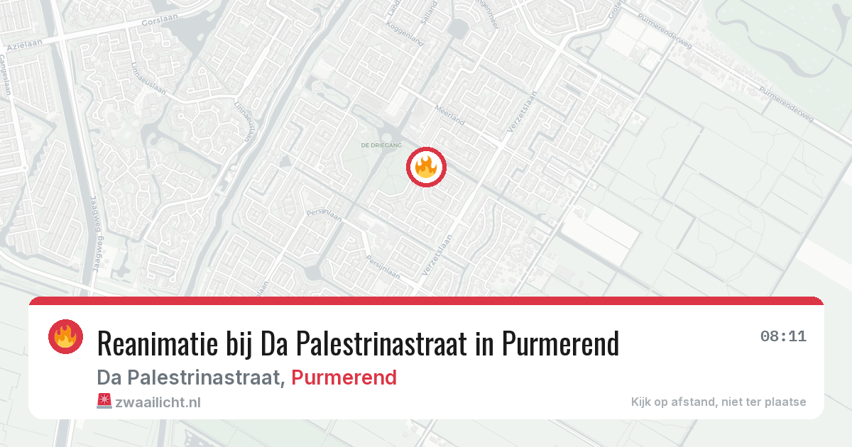 Reanimatie bij Da Palestrinastraat in Purmerend — 31 mei 2026