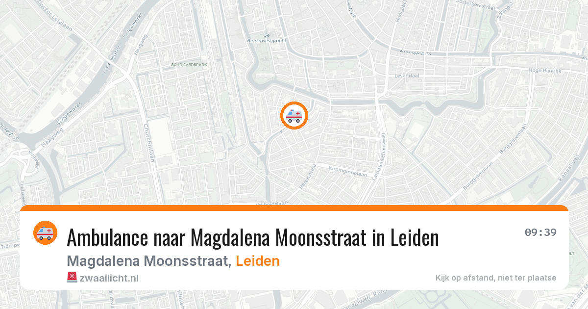 Ambulance naar Magdalena Moonsstraat in Leiden — 3 aug 2026