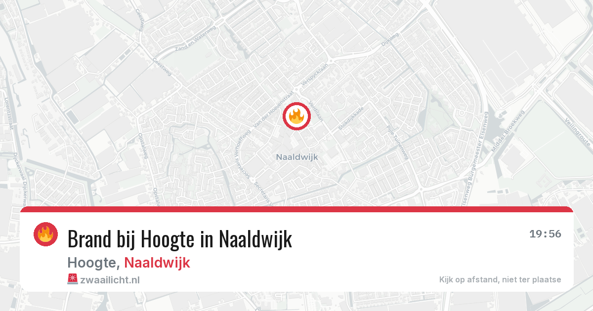 Brand bij Hoogte in Naaldwijk — 18 mei 2026
