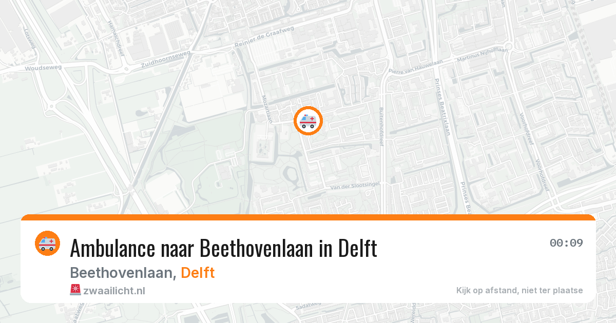 Ambulance naar Beethovenlaan in Delft — 19 mei 2026