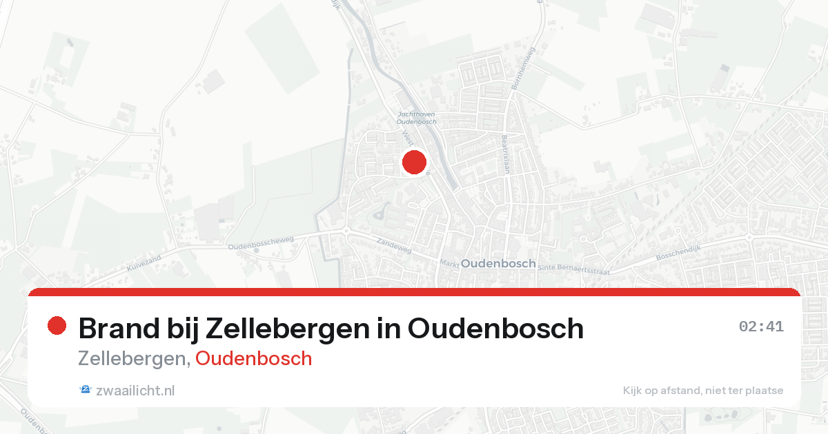 Brand bij Zellebergen in Oudenbosch — 16 aug 2026