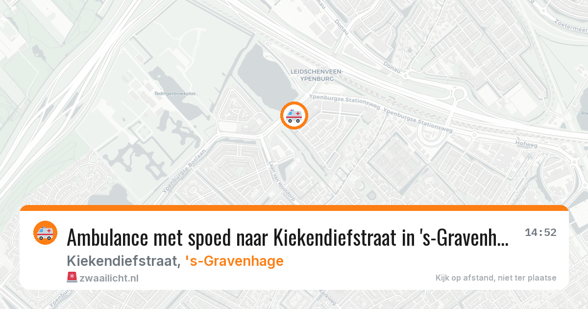 Ambulance met spoed naar Kiekendiefstraat in 's-Gravenhage — 20 apr 2026