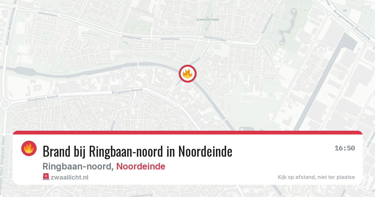 Brand bij Ringbaan-noord in Noordeinde — 15 jul 2026