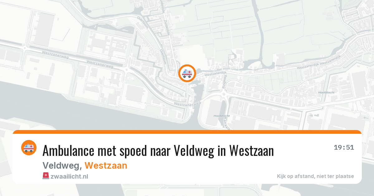 Ambulance met spoed naar Veldweg in Westzaan — 5 mei 2026