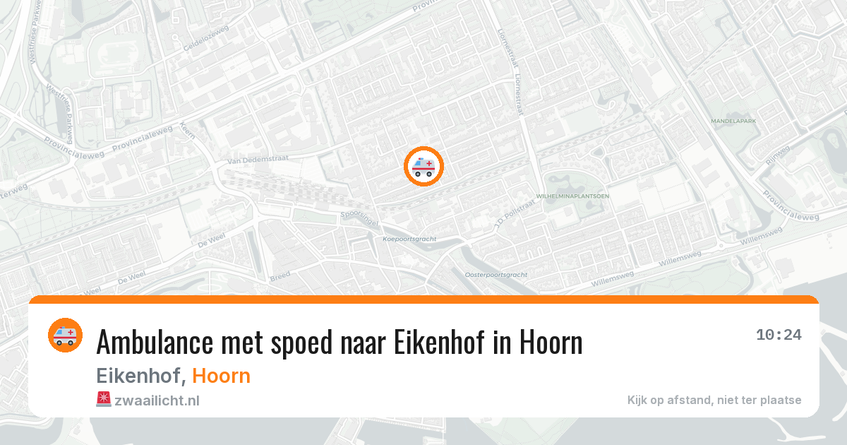 Ambulance met spoed naar Eikenhof in Hoorn — 18 apr 2026
