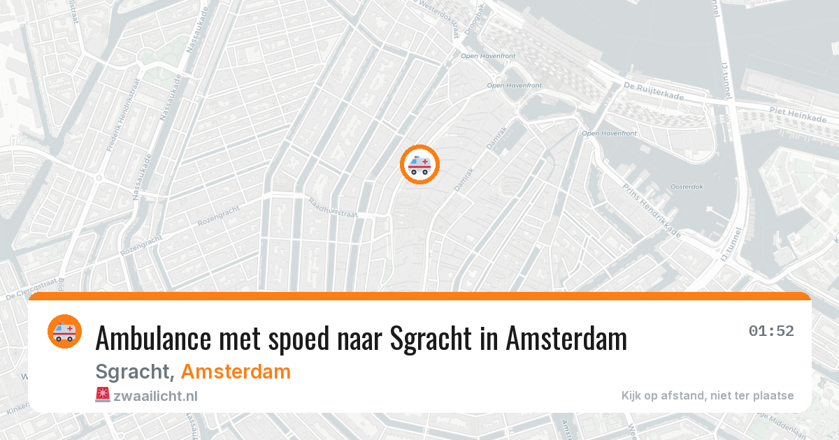Ambulance met spoed naar Sgracht in Amsterdam — 4 mei 2026