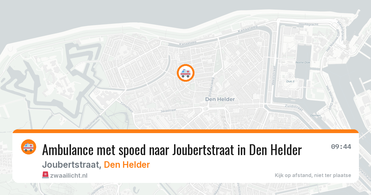 Ambulance met spoed naar Joubertstraat in Den Helder — 1 mei 2026