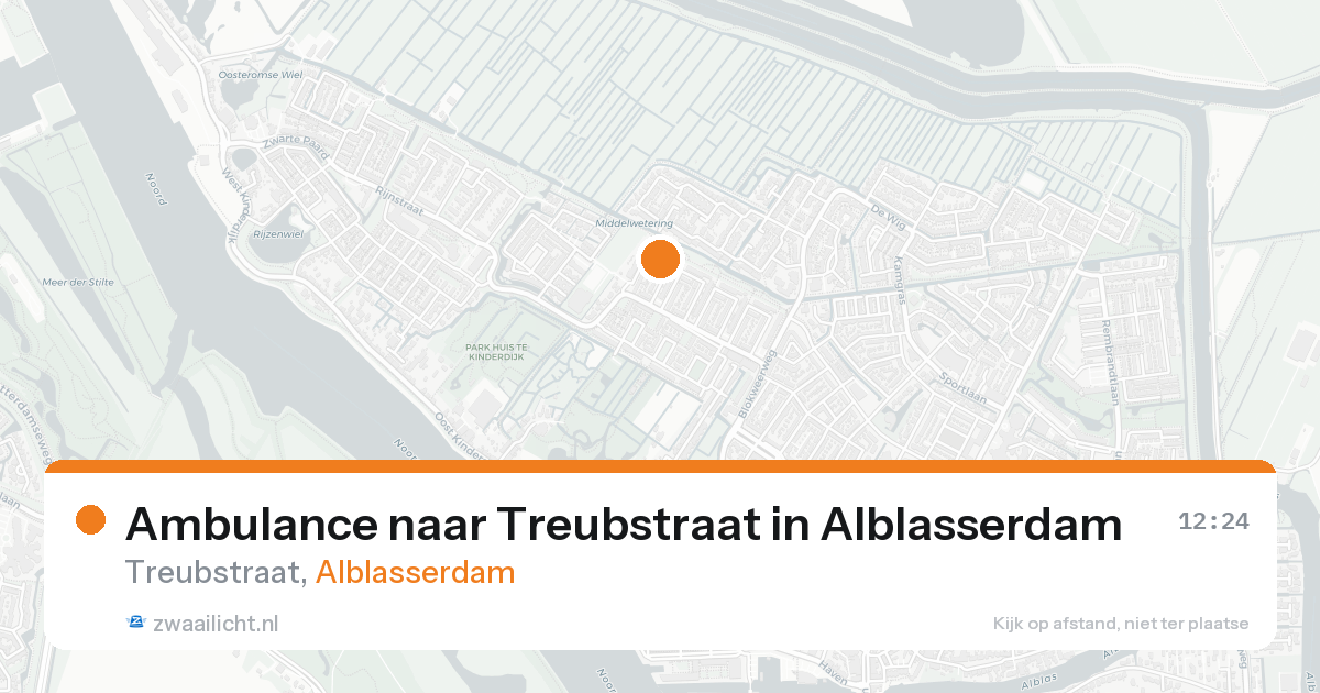 Ambulance naar Treubstraat in Alblasserdam — 21 aug 2026