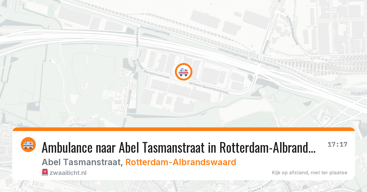Ambulance naar Abel Tasmanstraat in Rotterdam-Albrandswaard — 12 aug 2026