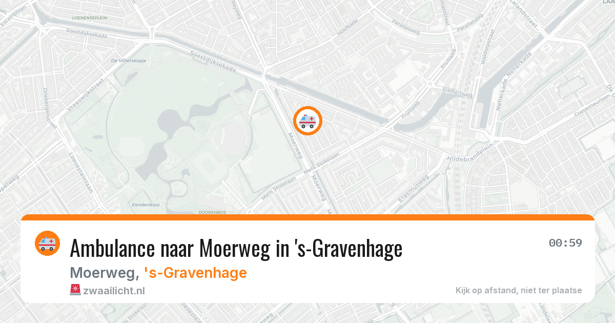Ambulance naar Moerweg in 's-Gravenhage — 14 aug 2026