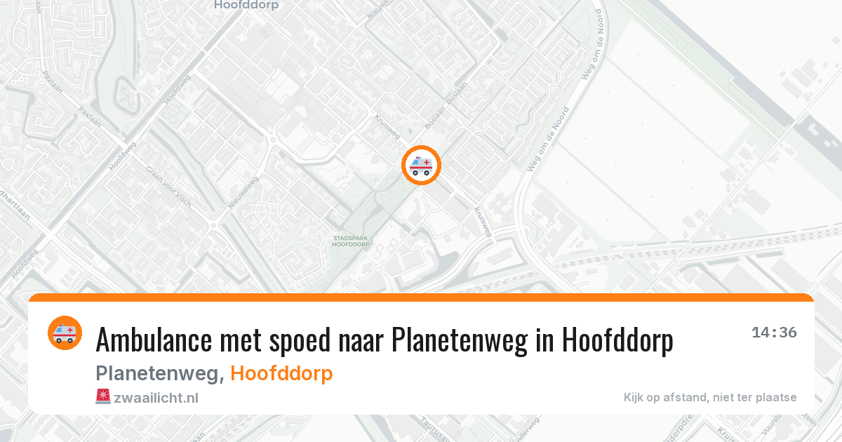 Ambulance met spoed naar Planetenweg in Hoofddorp — 30 mrt 2026