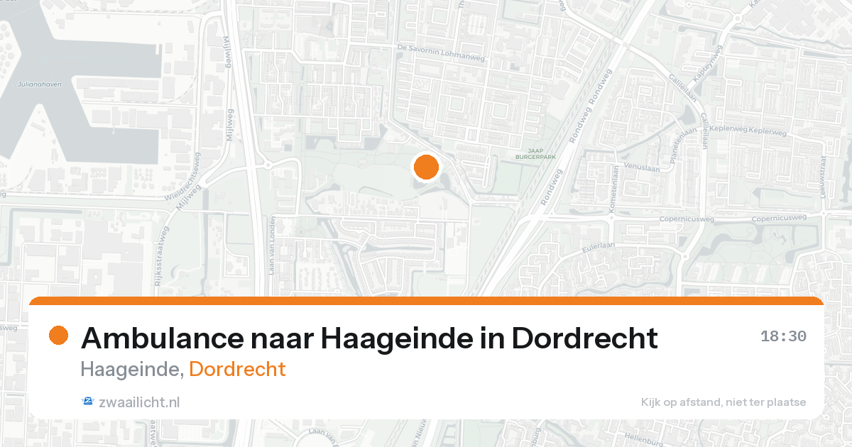 Ambulance naar Haageinde in Dordrecht — 31 jan 2026