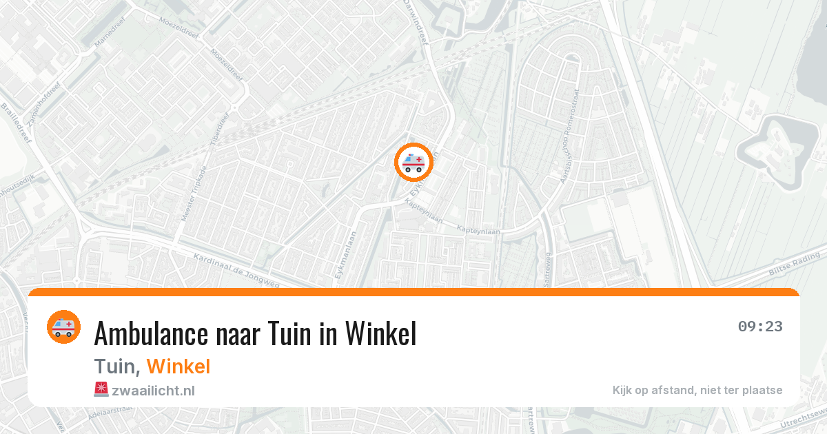 Ambulance naar Tuin in Winkel — 19 mrt 2026