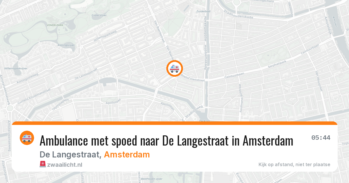 Ambulance met spoed naar De Langestraat in Amsterdam — 27 jul 2026