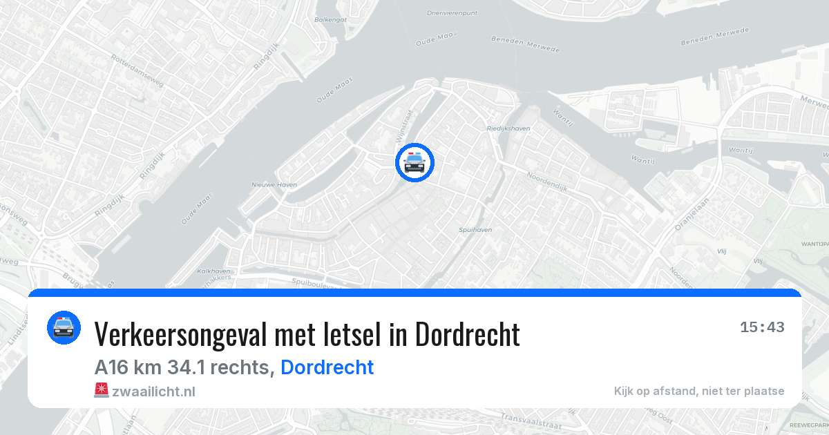 Verkeersongeval met letsel in Dordrecht — 17 mrt 2026