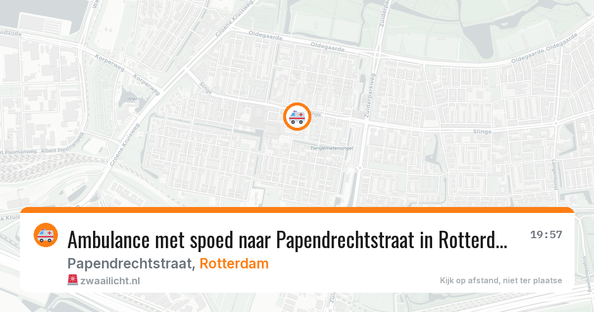 Ambulance met spoed naar Papendrechtstraat in Rotterdam — 4 mrt 2026