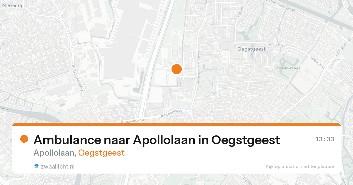 Ambulance naar Apollolaan in Oegstgeest — 20 aug 2026