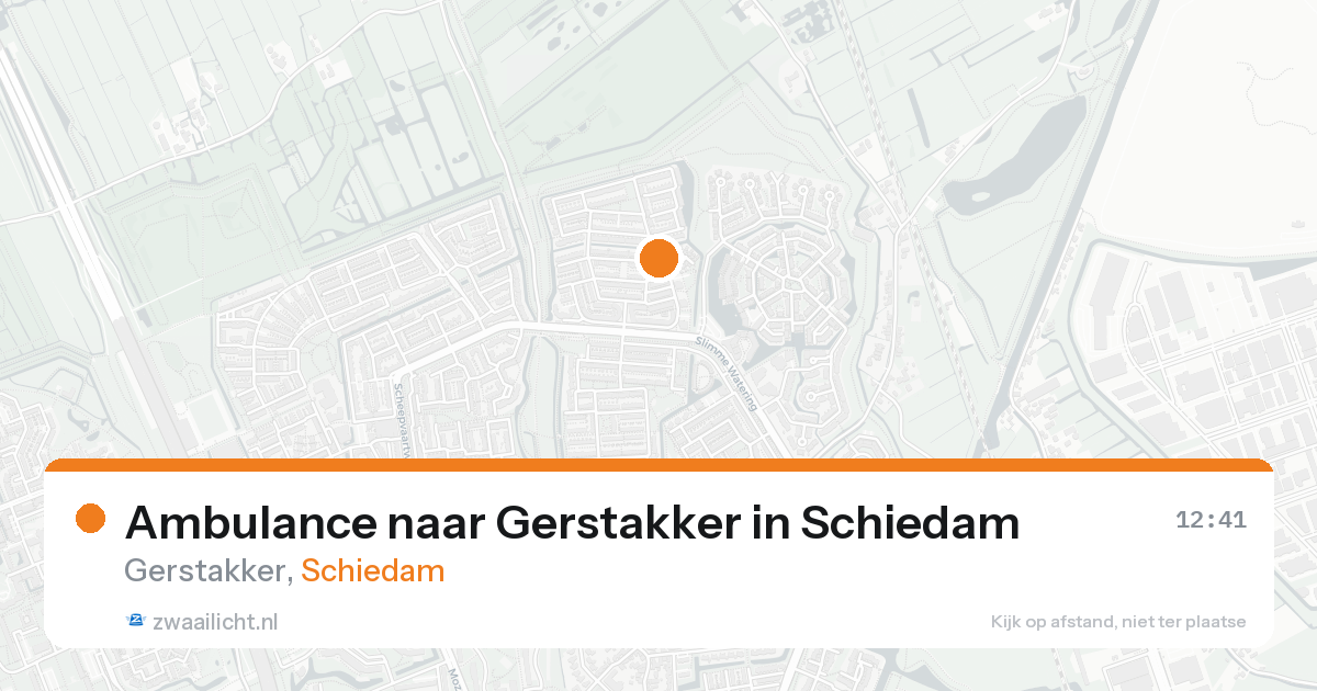 Ambulance naar Gerstakker in Schiedam — 25 aug 2026