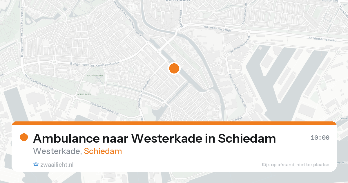 Ambulance naar Westerkade in Schiedam — 19 aug 2026