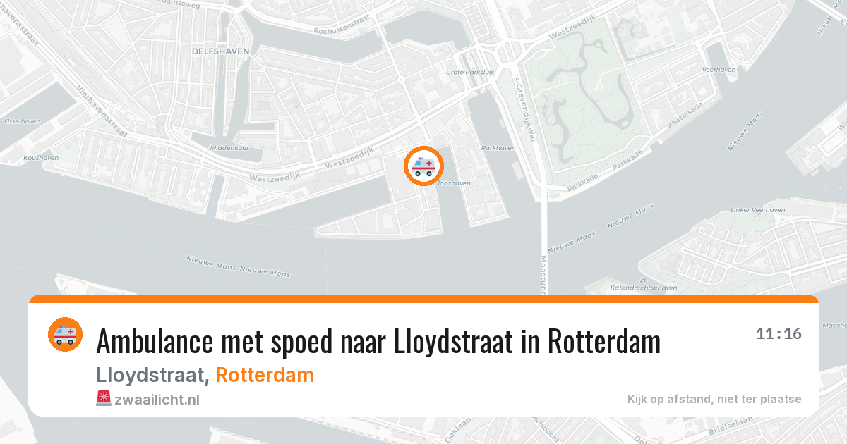 Ambulance met spoed naar Lloydstraat in Rotterdam — 1 apr 2026