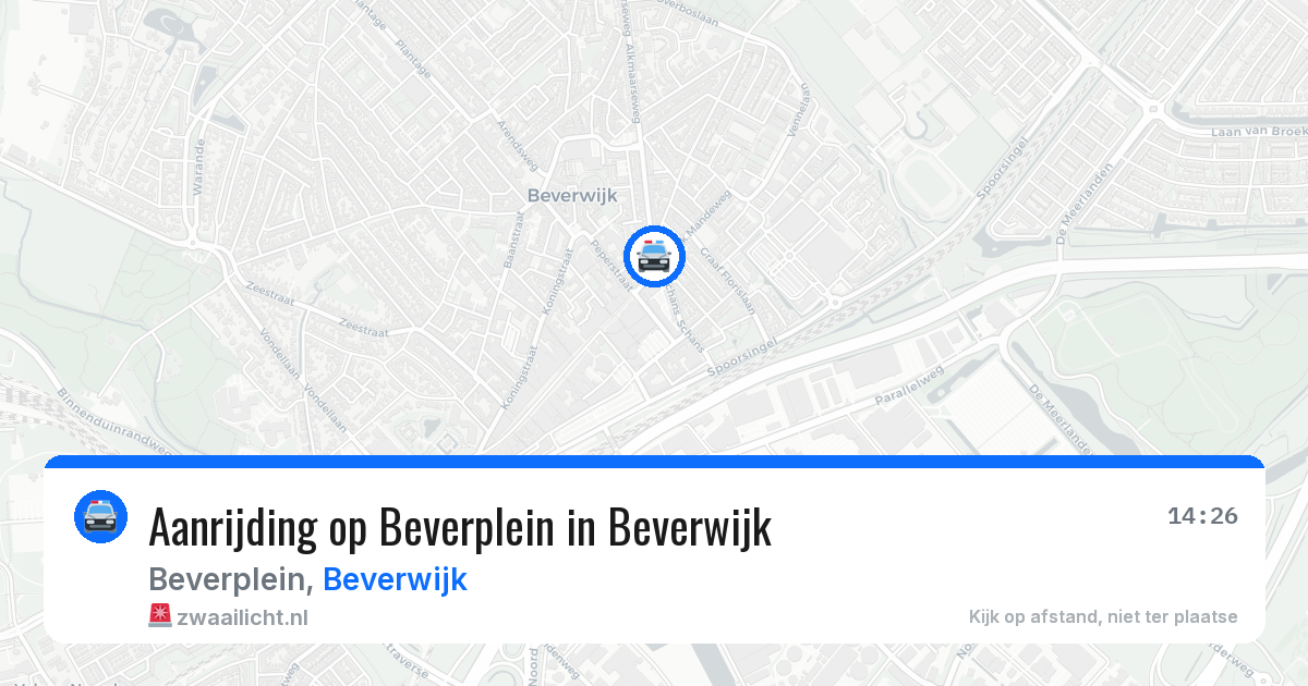 Aanrijding op Beverplein in Beverwijk — 27 jun 2026