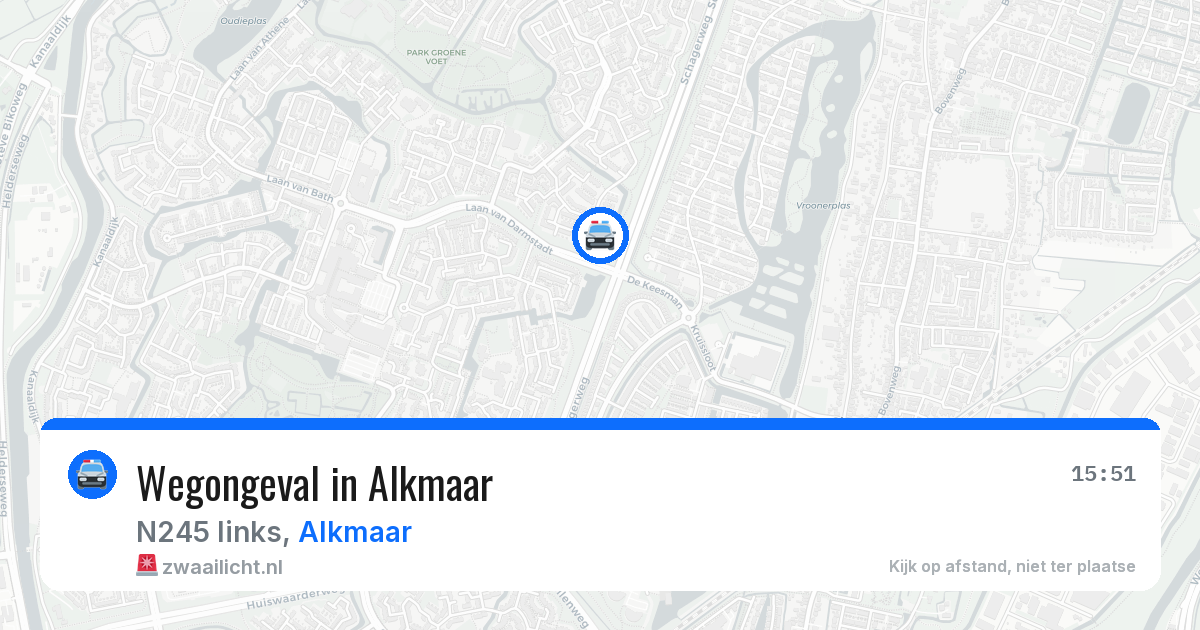 Wegongeval in Alkmaar — 13 aug 2026