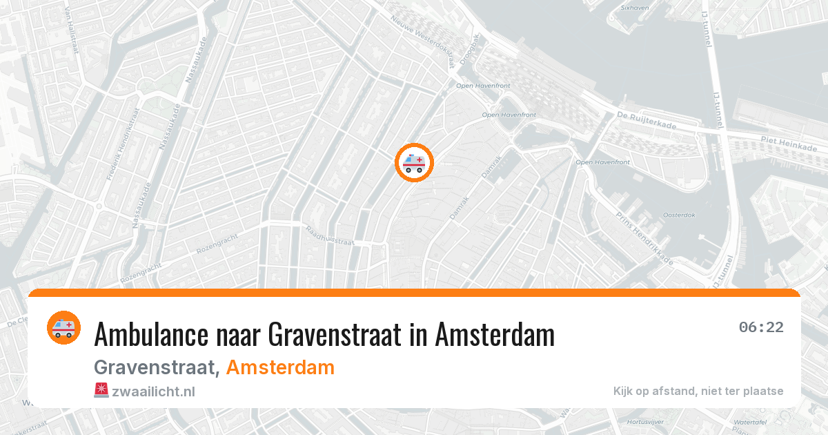 Ambulance naar Gravenstraat in Amsterdam — 1 jun 2026