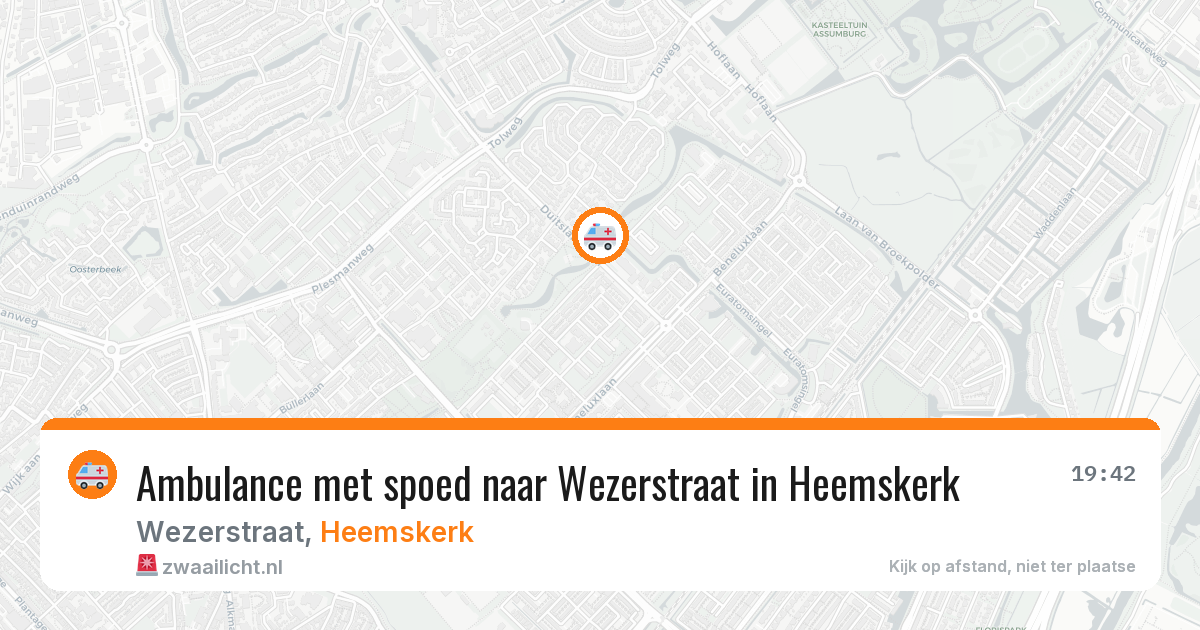 Ambulance met spoed naar Wezerstraat in Heemskerk — 17 feb 2026