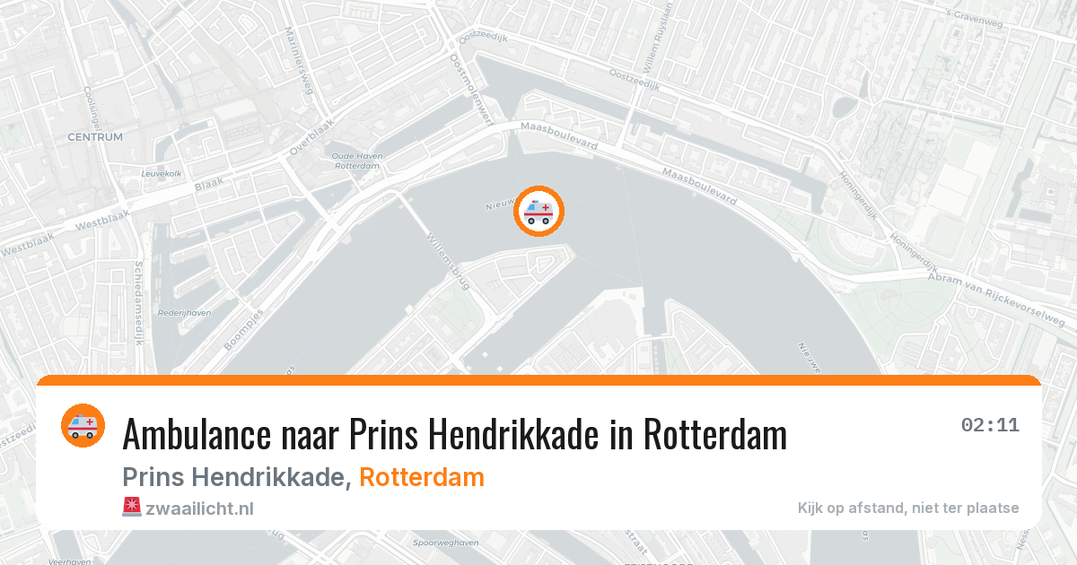 Ambulance naar Prins Hendrikkade in Rotterdam — 14 mrt 2026