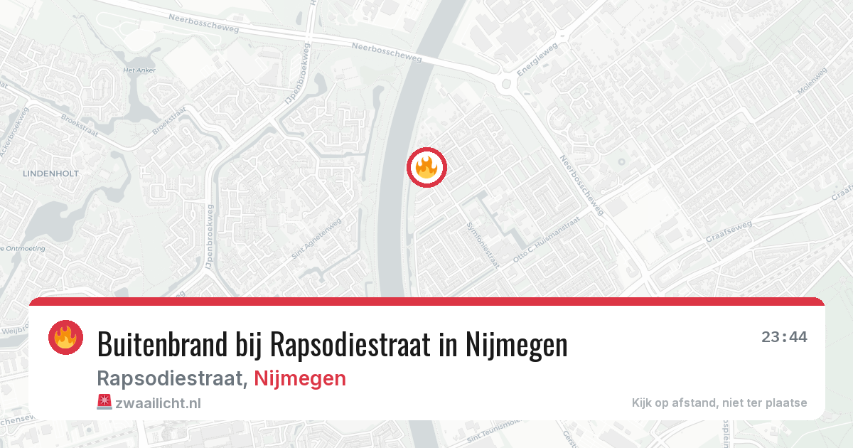 Buitenbrand bij Rapsodiestraat in Nijmegen — 13 mei 2026