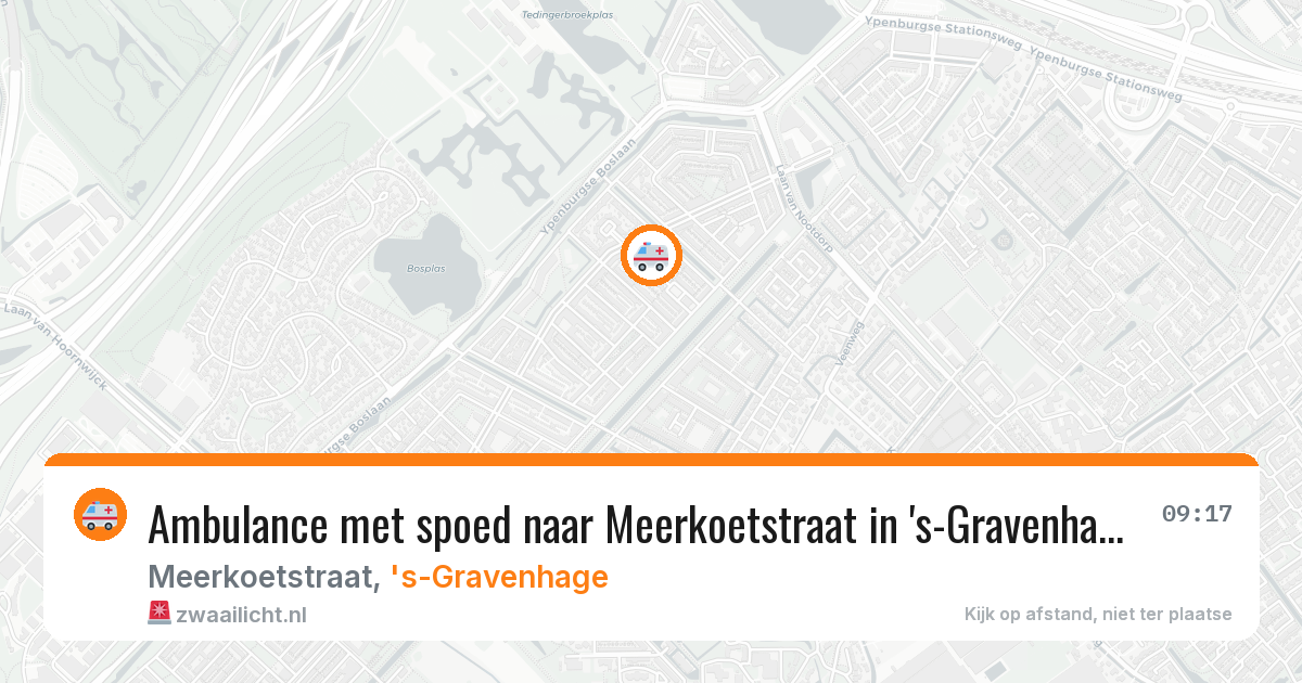 Ambulance met spoed naar Meerkoetstraat in 's-Gravenhage — 19 mei 2026