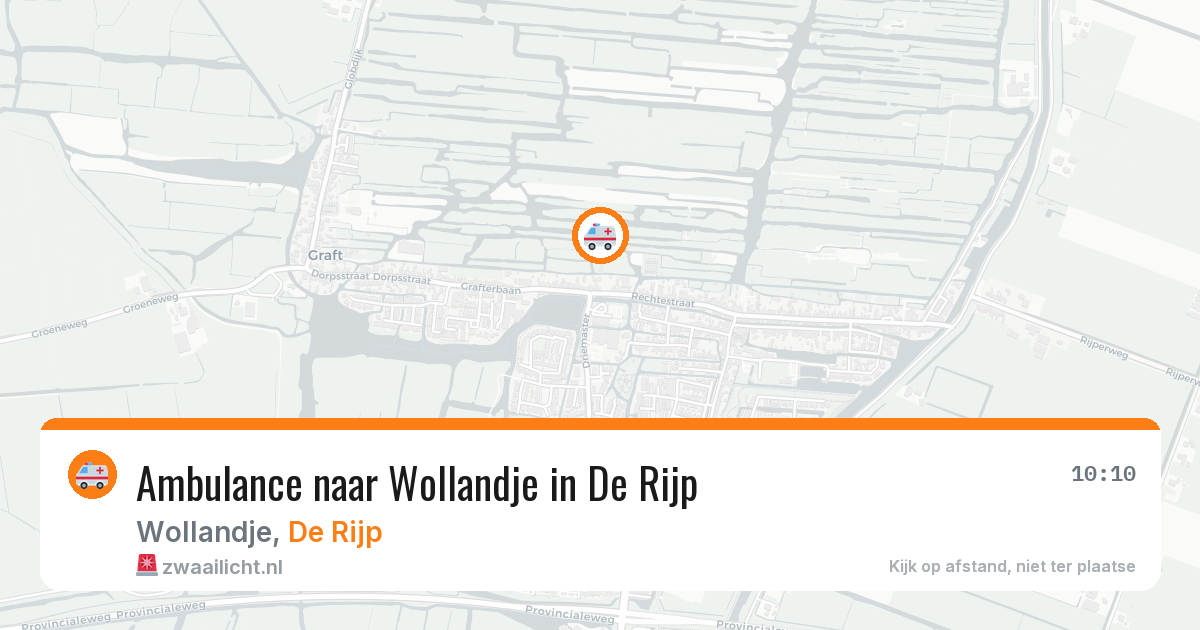 Ambulance naar Wollandje in De Rijp — 3 aug 2026