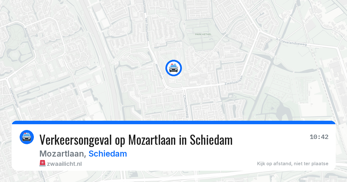 Verkeersongeval op Mozartlaan in Schiedam — 22 mrt 2026