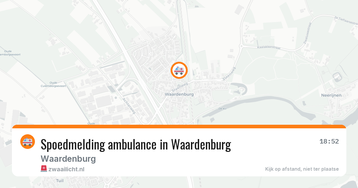 Spoedmelding ambulance in Waardenburg — 22 jan 2026