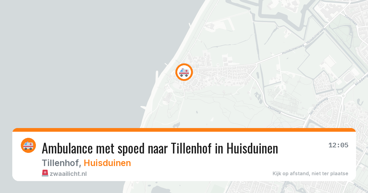 Ambulance met spoed naar Tillenhof in Huisduinen — 21 feb 2026