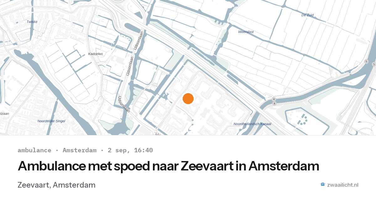 Ambulance met spoed naar Zeevaart in Amsterdam — 2 sep 2026