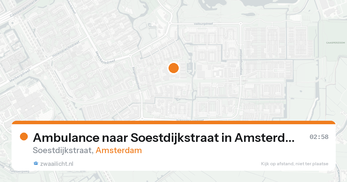 Ambulance naar Soestdijkstraat in Amsterdam — 21 aug 2026