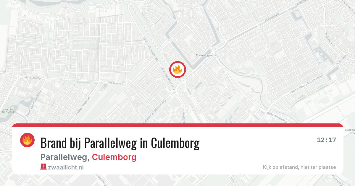 Brand bij Parallelweg in Culemborg — 2 aug 2026