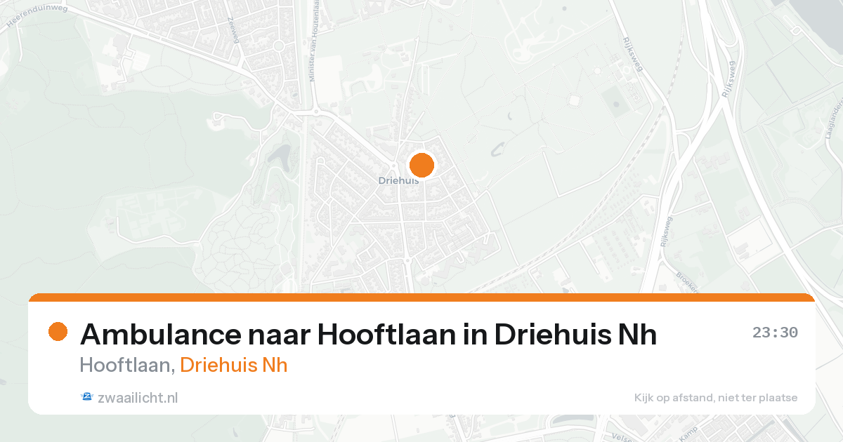 Ambulance naar Hooftlaan in Driehuis Nh — 23 aug 2026