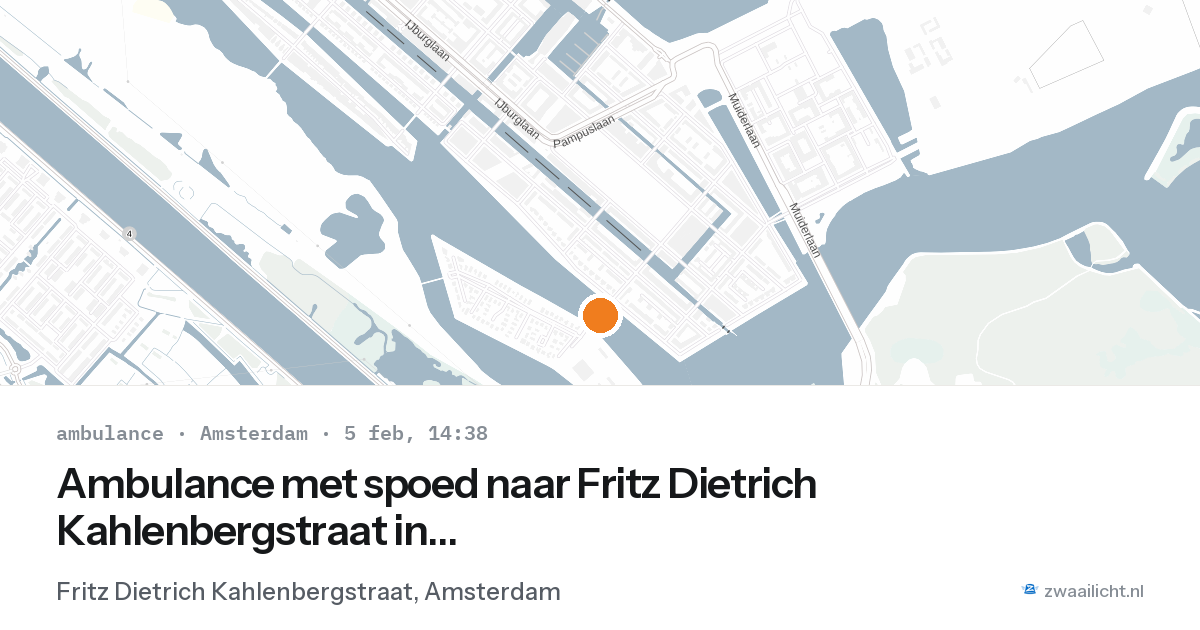 Ambulance met spoed naar Fritz Dietrich Kahlenbergstraat in Amsterdam — 5 feb 2026