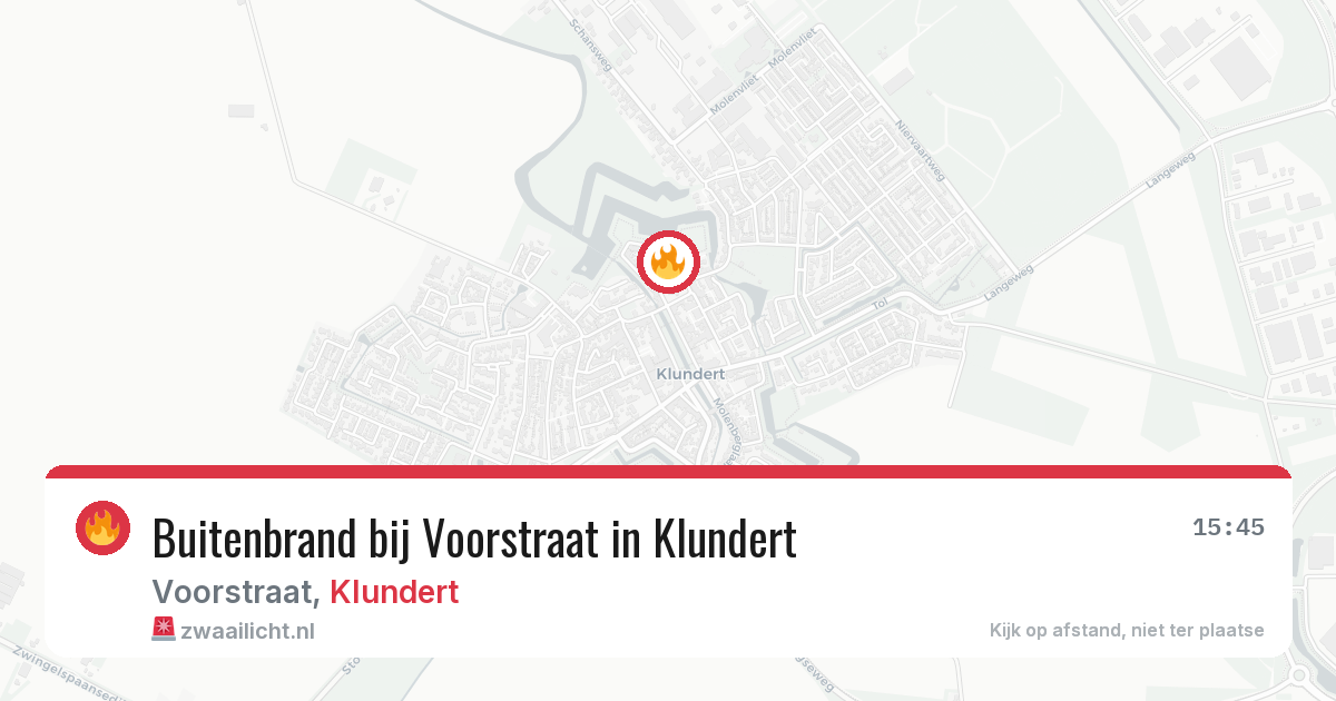 Buitenbrand bij Voorstraat in Klundert — 11 aug 2026